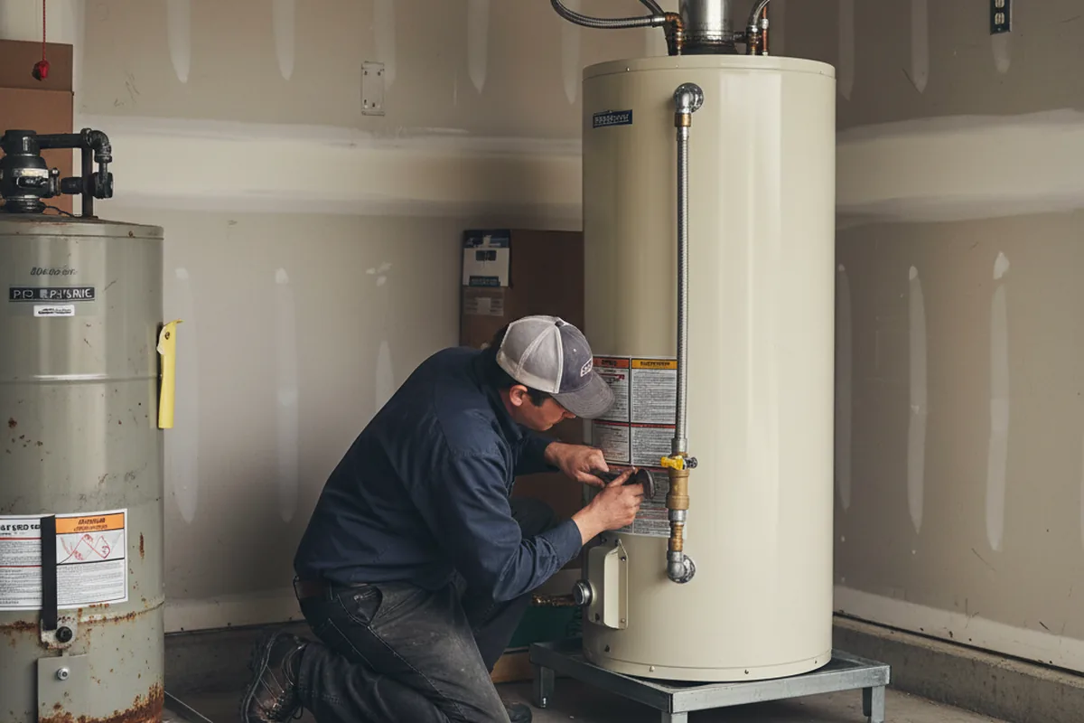 Water heater and shutoff valve replacement in Reliance