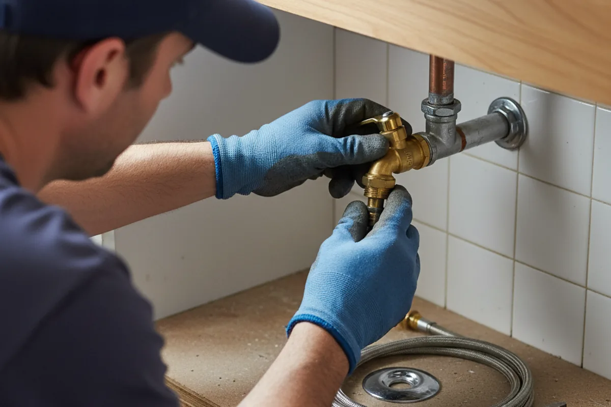 Shutoff valve and fitting work during Emergency Plumbing in Reliance